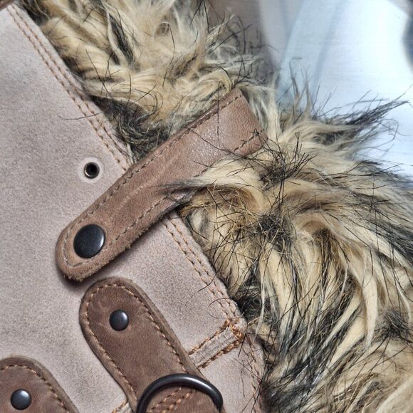 Sorel Joan of Arctic Light Brown Suede Faux Fur Tall Winter Snow Boot Waterproof - Picture 15 of 16